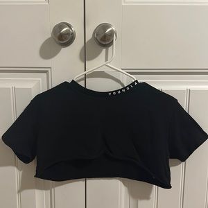 Young LA cropped T shirt